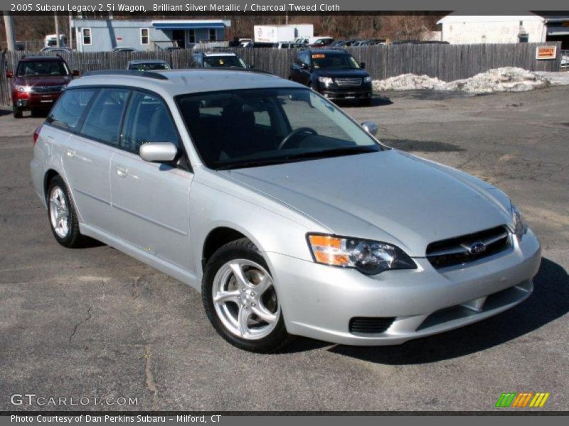 Brilliant Silver Metallic / Charcoal Tweed Cloth 2005 Subaru Legacy 2.5i Wagon
