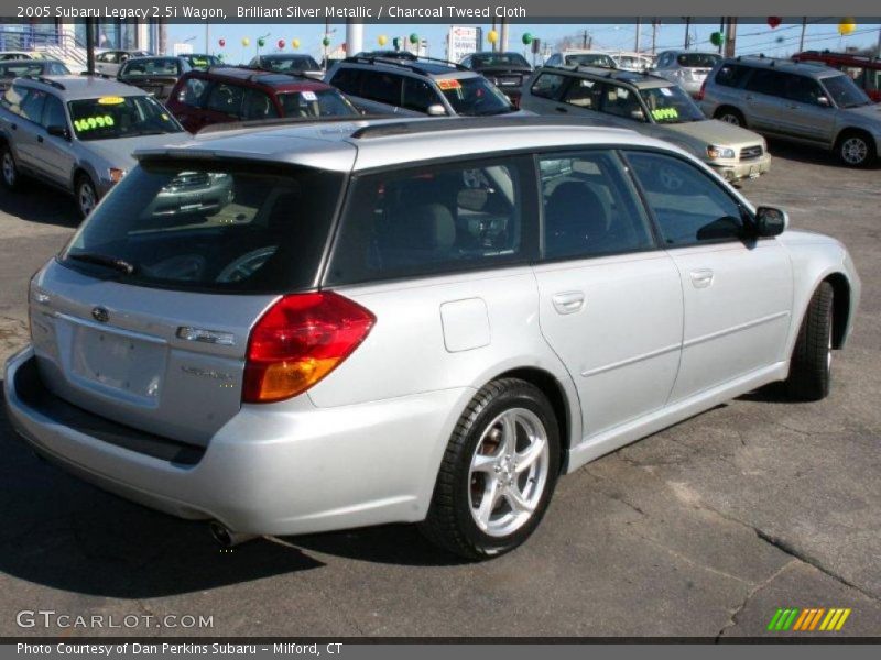 Brilliant Silver Metallic / Charcoal Tweed Cloth 2005 Subaru Legacy 2.5i Wagon
