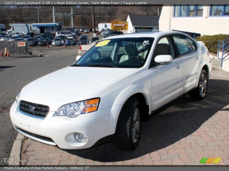 Satin White Pearl / Taupe Leather 2007 Subaru Outback 3.0R L.L.Bean Edition Sedan