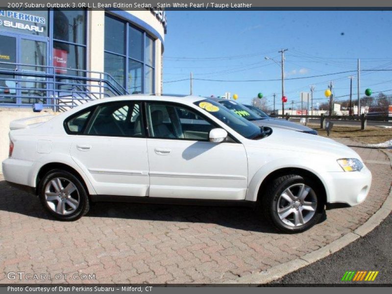 Satin White Pearl / Taupe Leather 2007 Subaru Outback 3.0R L.L.Bean Edition Sedan
