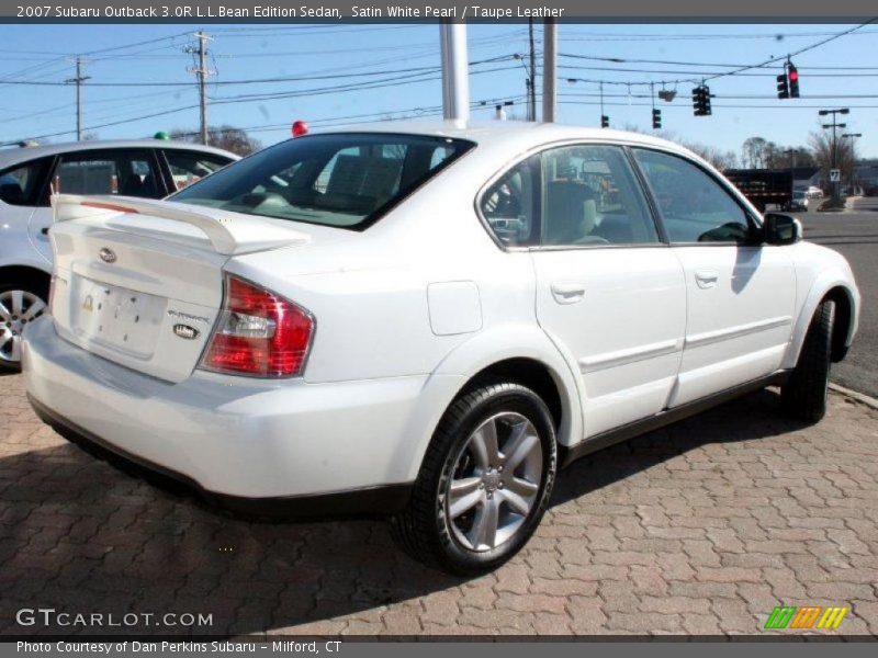Satin White Pearl / Taupe Leather 2007 Subaru Outback 3.0R L.L.Bean Edition Sedan