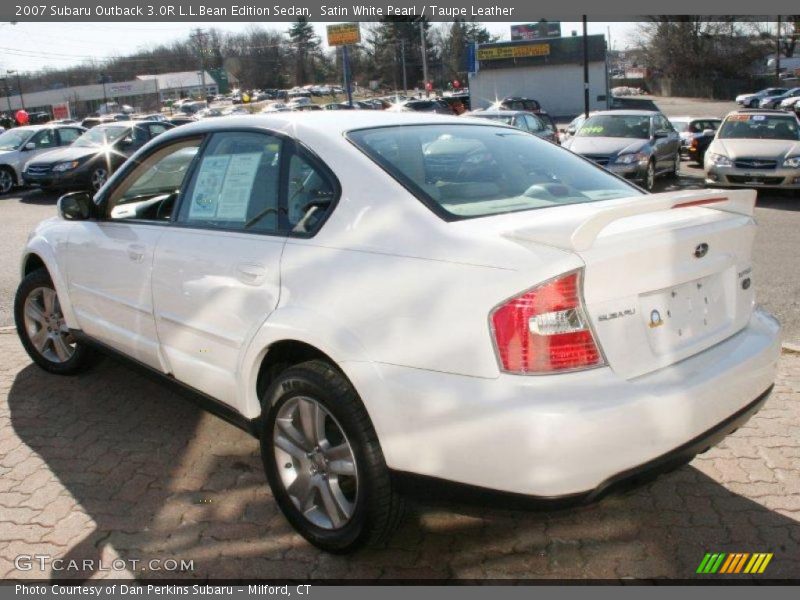 Satin White Pearl / Taupe Leather 2007 Subaru Outback 3.0R L.L.Bean Edition Sedan