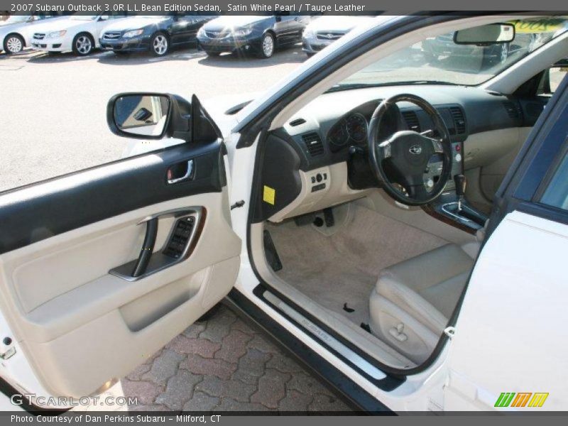 Satin White Pearl / Taupe Leather 2007 Subaru Outback 3.0R L.L.Bean Edition Sedan