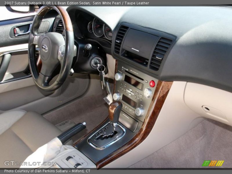 Satin White Pearl / Taupe Leather 2007 Subaru Outback 3.0R L.L.Bean Edition Sedan