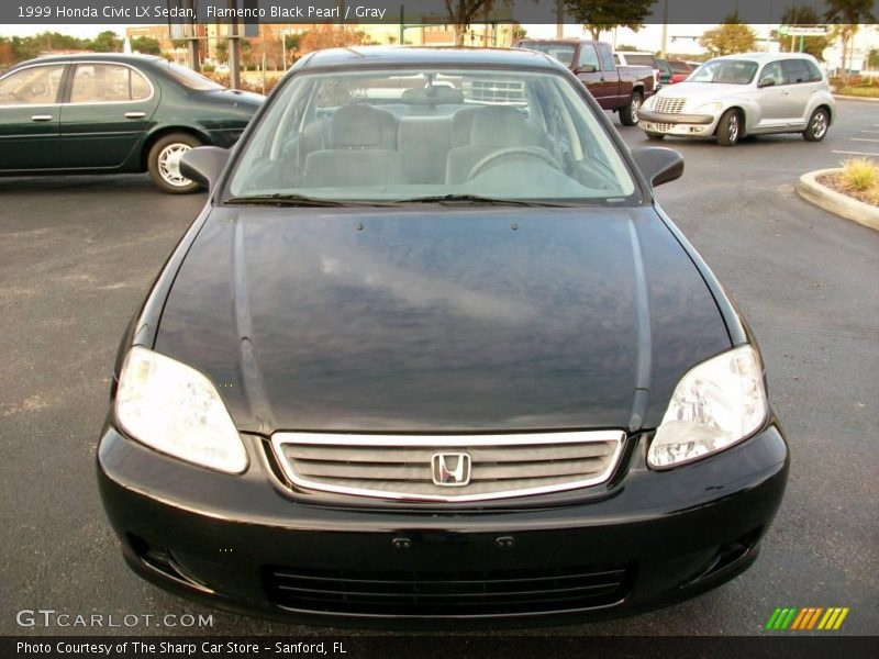 Flamenco Black Pearl / Gray 1999 Honda Civic LX Sedan