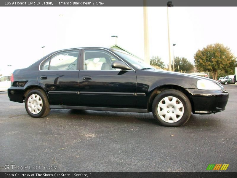 Flamenco Black Pearl / Gray 1999 Honda Civic LX Sedan