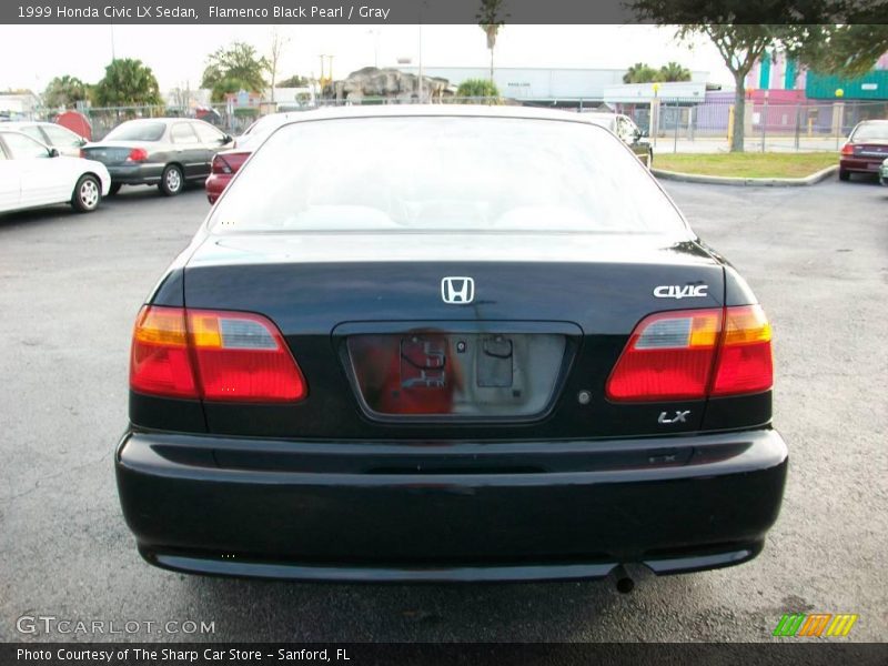 Flamenco Black Pearl / Gray 1999 Honda Civic LX Sedan