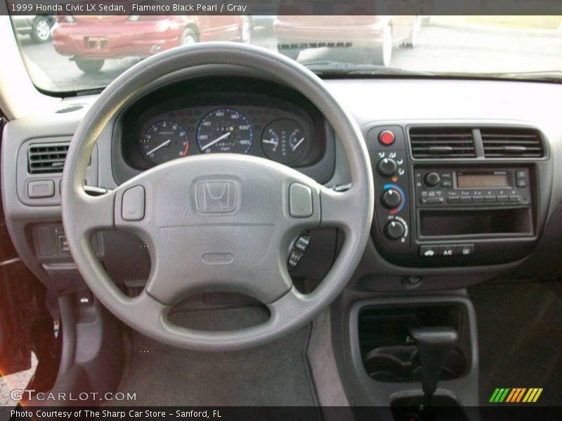 Flamenco Black Pearl / Gray 1999 Honda Civic LX Sedan