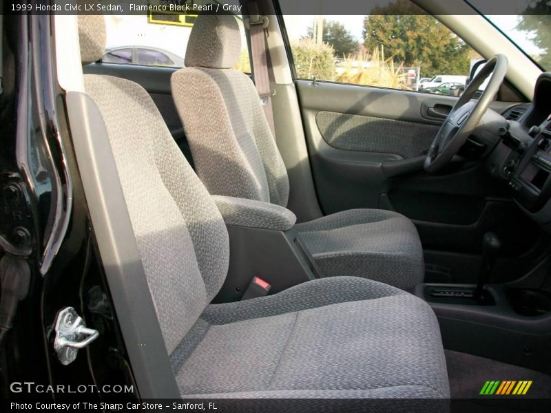Flamenco Black Pearl / Gray 1999 Honda Civic LX Sedan