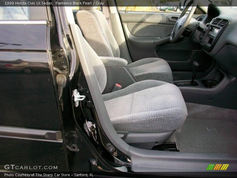 Flamenco Black Pearl / Gray 1999 Honda Civic LX Sedan