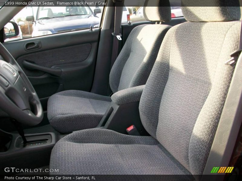 Flamenco Black Pearl / Gray 1999 Honda Civic LX Sedan