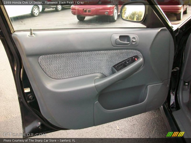Flamenco Black Pearl / Gray 1999 Honda Civic LX Sedan