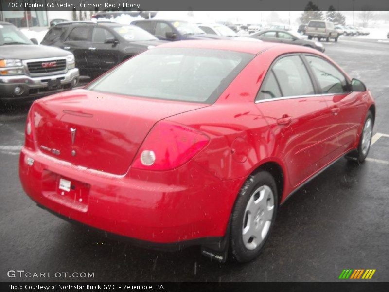 Crimson Red / Ebony 2007 Pontiac G6 Sedan