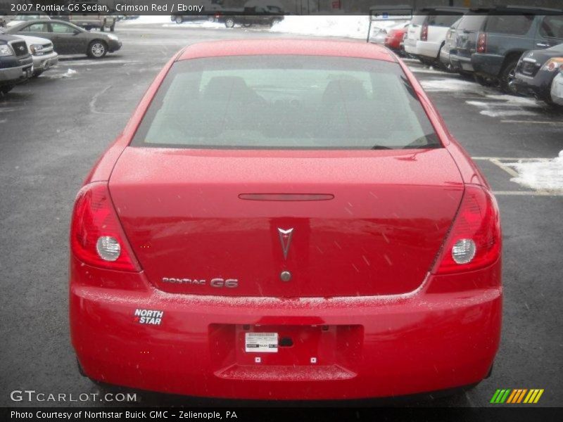 Crimson Red / Ebony 2007 Pontiac G6 Sedan