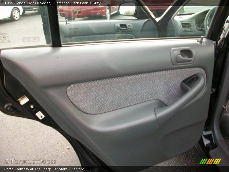 Flamenco Black Pearl / Gray 1999 Honda Civic LX Sedan