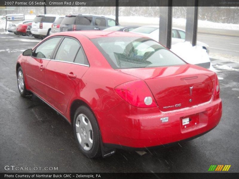 Crimson Red / Ebony 2007 Pontiac G6 Sedan