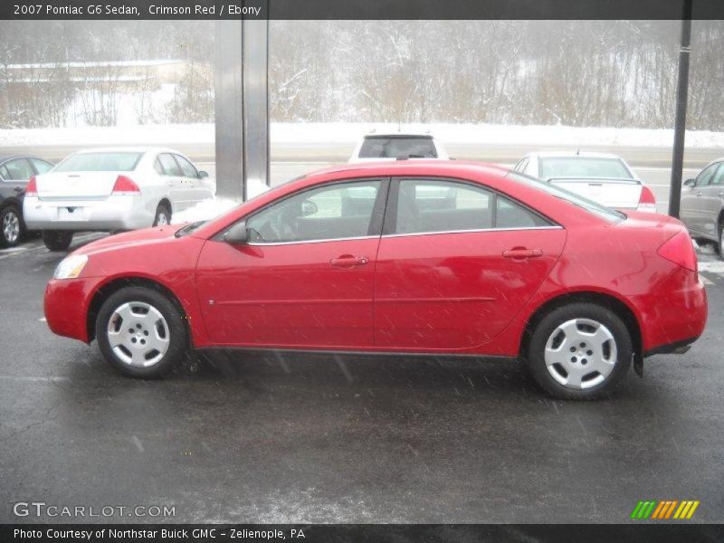 Crimson Red / Ebony 2007 Pontiac G6 Sedan