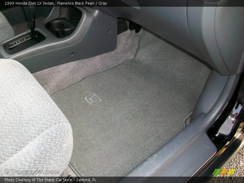 Flamenco Black Pearl / Gray 1999 Honda Civic LX Sedan