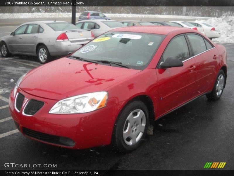 Crimson Red / Ebony 2007 Pontiac G6 Sedan