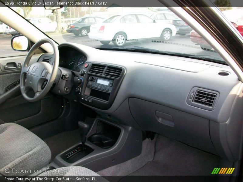 Flamenco Black Pearl / Gray 1999 Honda Civic LX Sedan