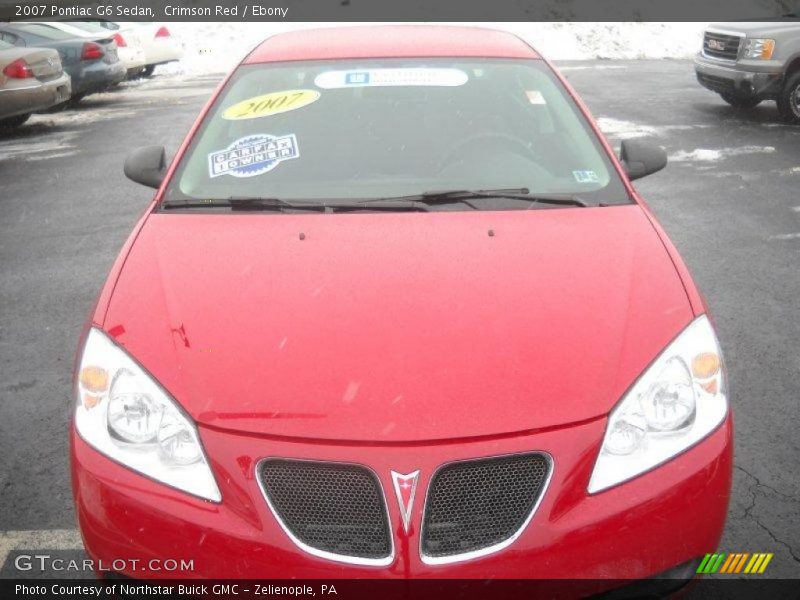 Crimson Red / Ebony 2007 Pontiac G6 Sedan