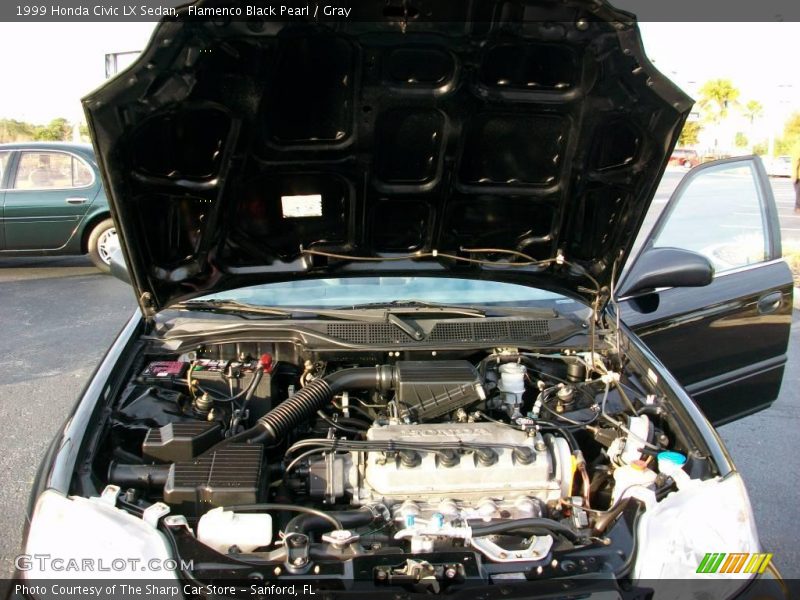 Flamenco Black Pearl / Gray 1999 Honda Civic LX Sedan