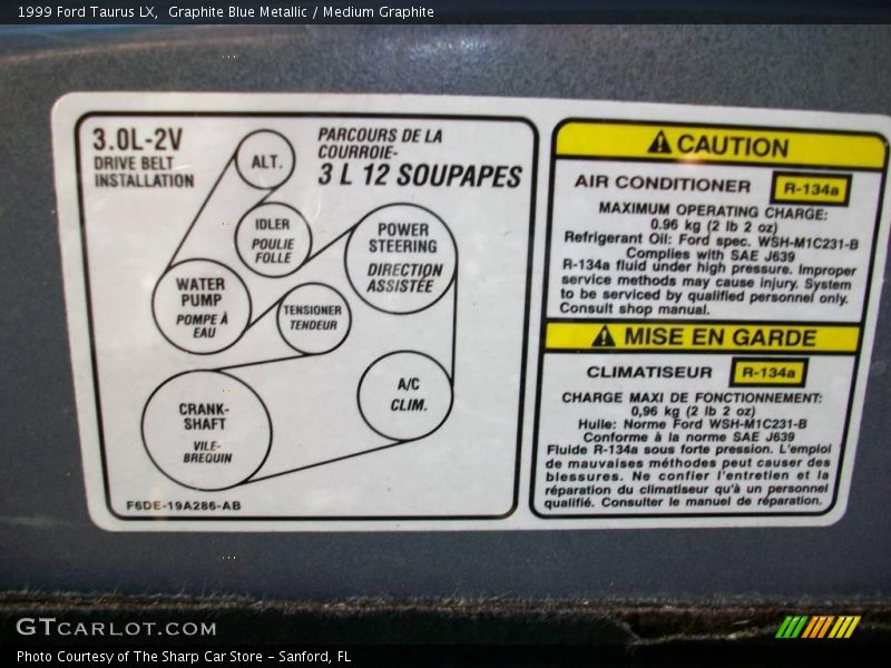 Graphite Blue Metallic / Medium Graphite 1999 Ford Taurus LX