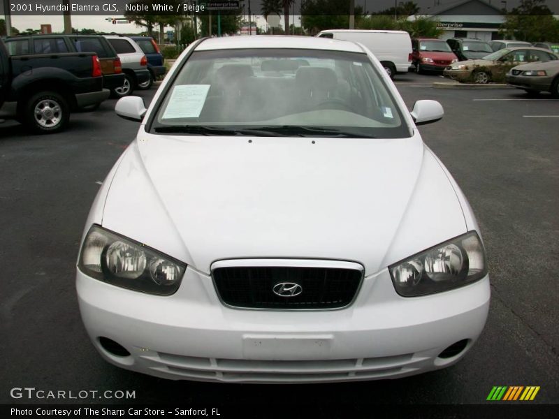 Noble White / Beige 2001 Hyundai Elantra GLS