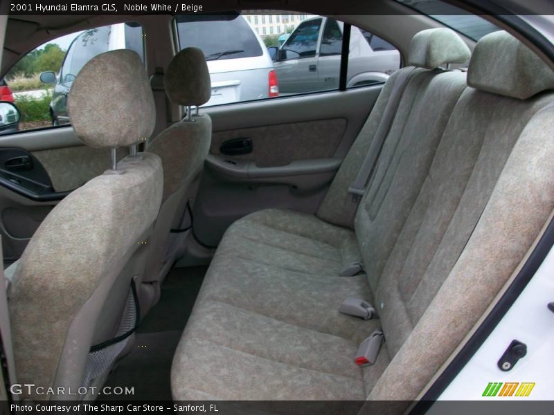 Noble White / Beige 2001 Hyundai Elantra GLS