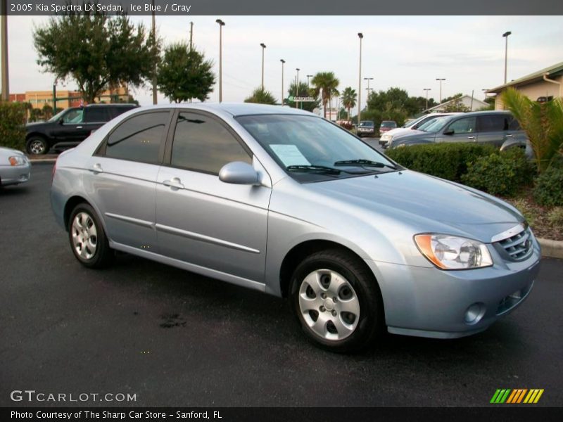 Ice Blue / Gray 2005 Kia Spectra LX Sedan
