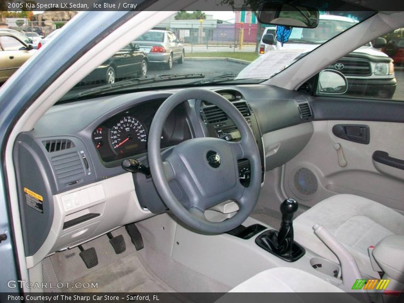 Ice Blue / Gray 2005 Kia Spectra LX Sedan
