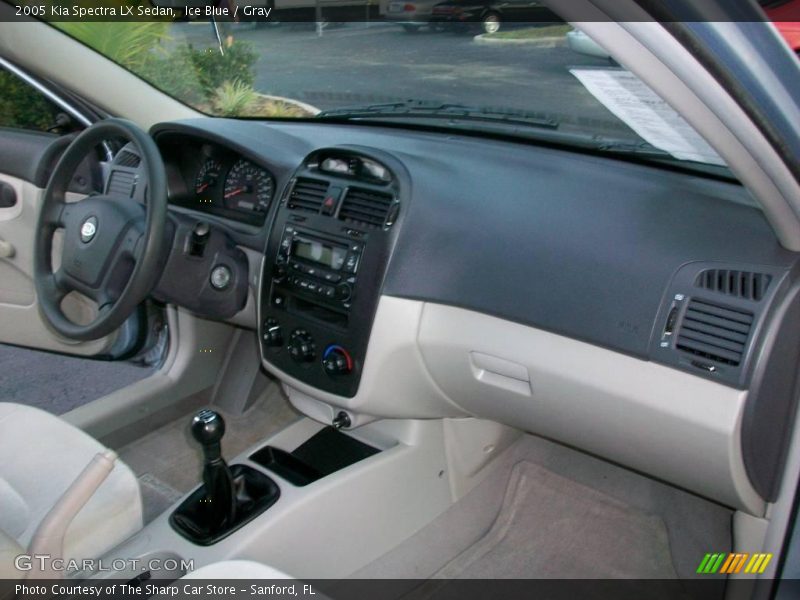Ice Blue / Gray 2005 Kia Spectra LX Sedan