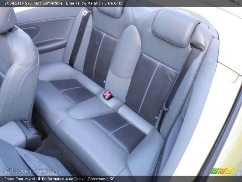 Lime Yellow Metallic / Slate Gray 2004 Saab 9-3 Aero Convertible