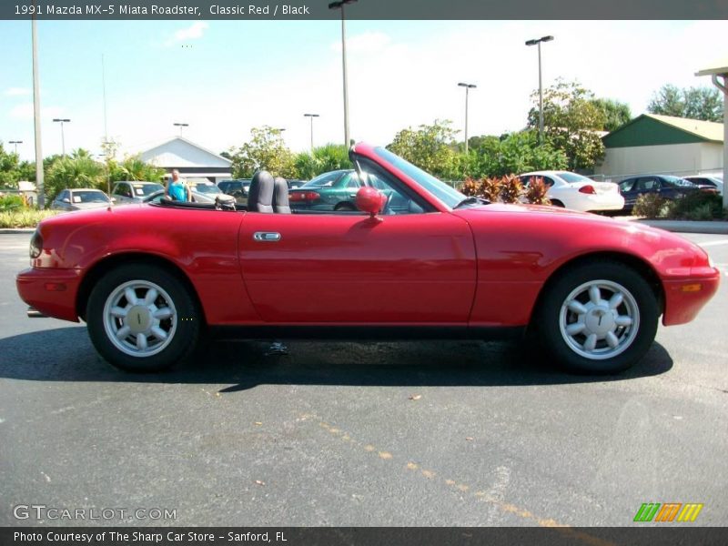 Classic Red / Black 1991 Mazda MX-5 Miata Roadster