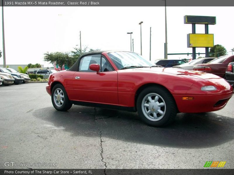 Classic Red / Black 1991 Mazda MX-5 Miata Roadster