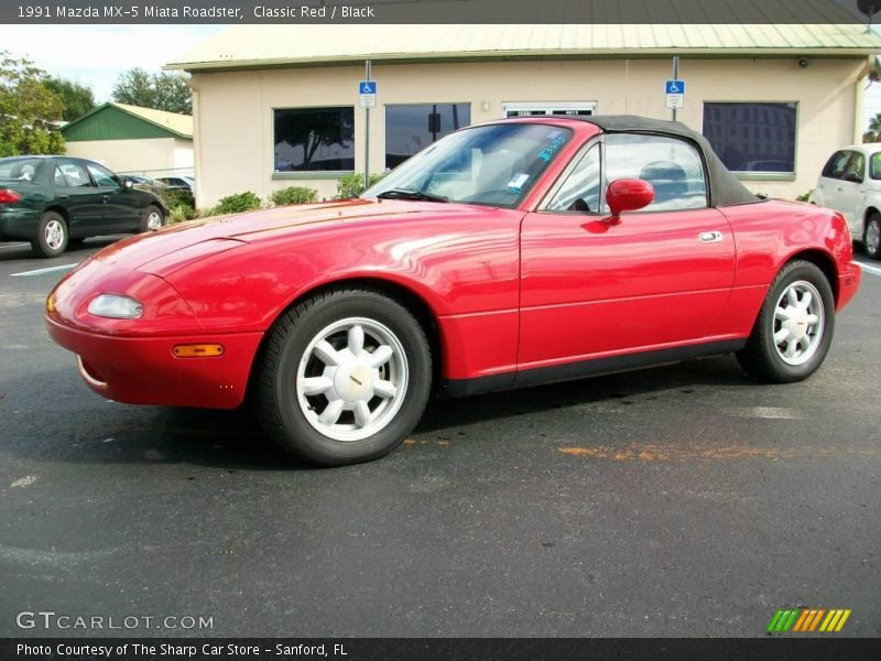 Classic Red / Black 1991 Mazda MX-5 Miata Roadster