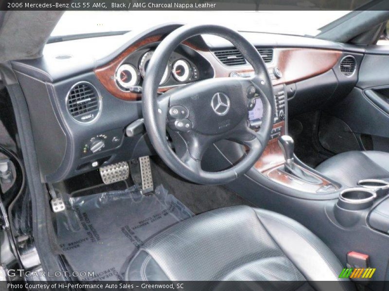 Black / AMG Charcoal Nappa Leather 2006 Mercedes-Benz CLS 55 AMG