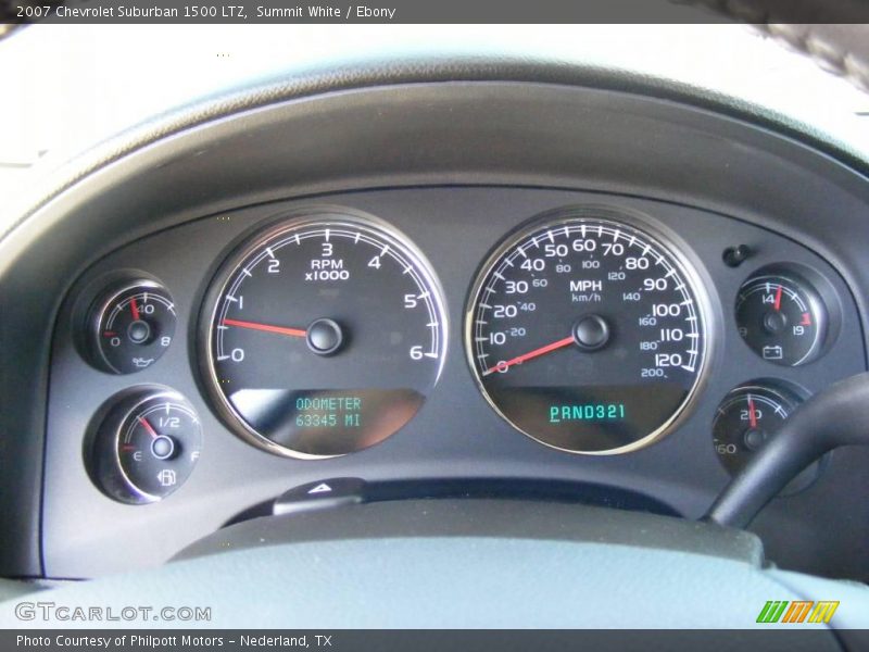 Summit White / Ebony 2007 Chevrolet Suburban 1500 LTZ