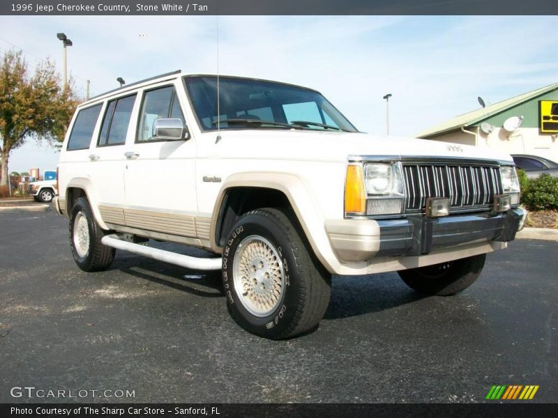 Stone White / Tan 1996 Jeep Cherokee Country