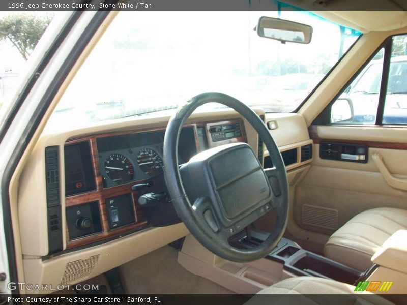 Stone White / Tan 1996 Jeep Cherokee Country