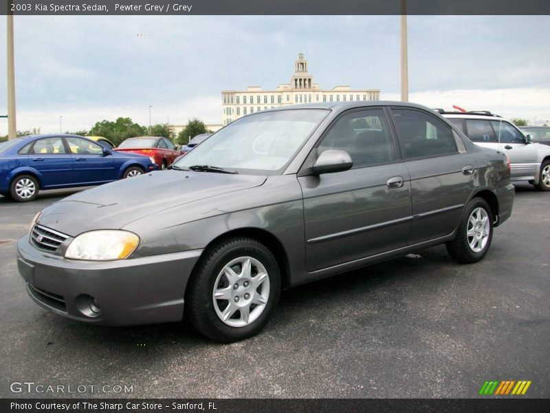 Pewter Grey / Grey 2003 Kia Spectra Sedan