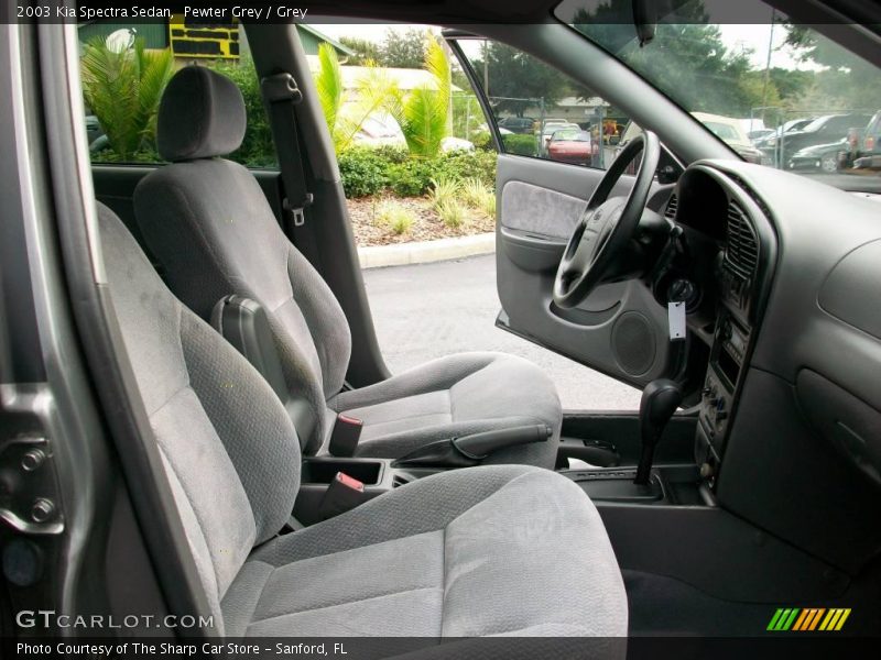 Pewter Grey / Grey 2003 Kia Spectra Sedan