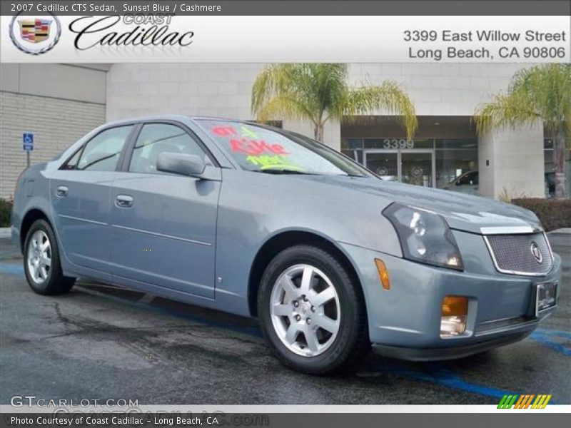 Sunset Blue / Cashmere 2007 Cadillac CTS Sedan