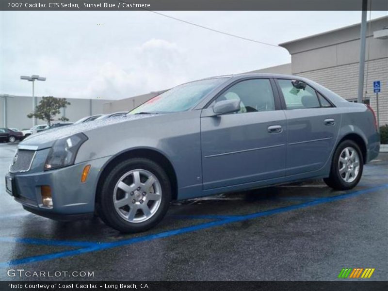 Sunset Blue / Cashmere 2007 Cadillac CTS Sedan