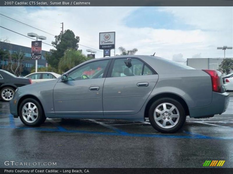 Sunset Blue / Cashmere 2007 Cadillac CTS Sedan