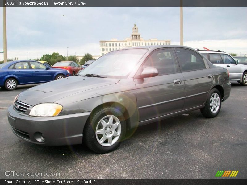 Pewter Grey / Grey 2003 Kia Spectra Sedan