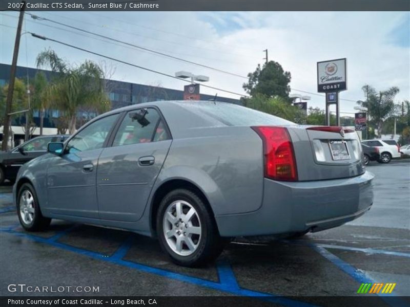 Sunset Blue / Cashmere 2007 Cadillac CTS Sedan