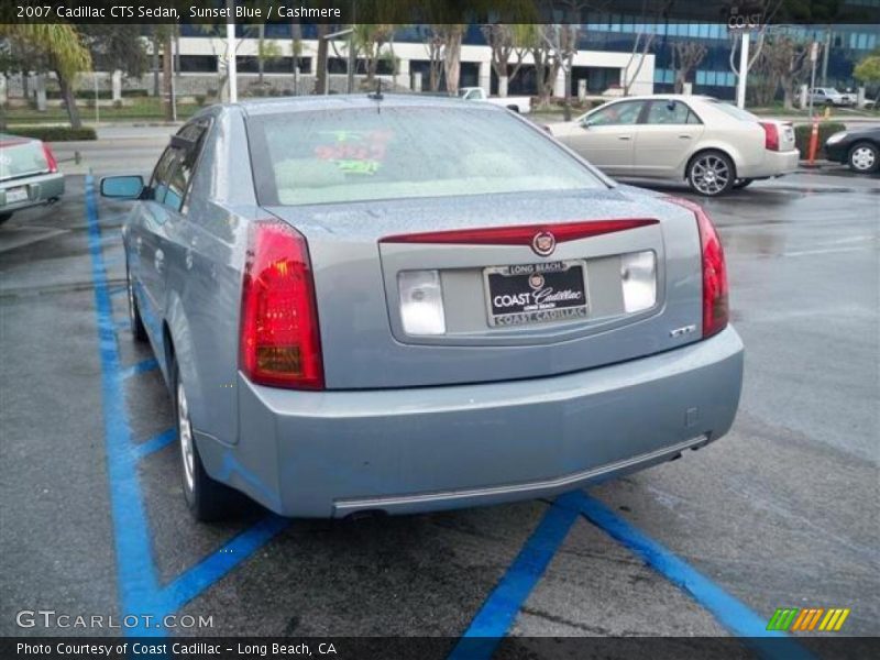 Sunset Blue / Cashmere 2007 Cadillac CTS Sedan