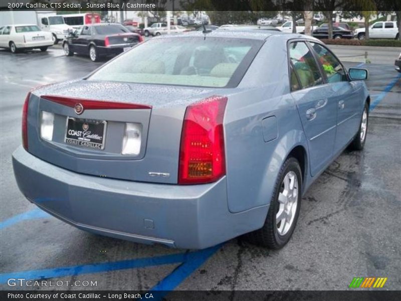 Sunset Blue / Cashmere 2007 Cadillac CTS Sedan