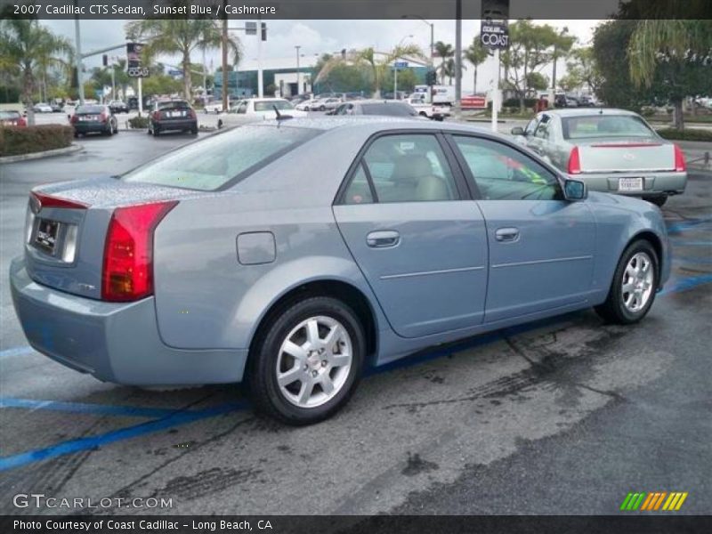 Sunset Blue / Cashmere 2007 Cadillac CTS Sedan